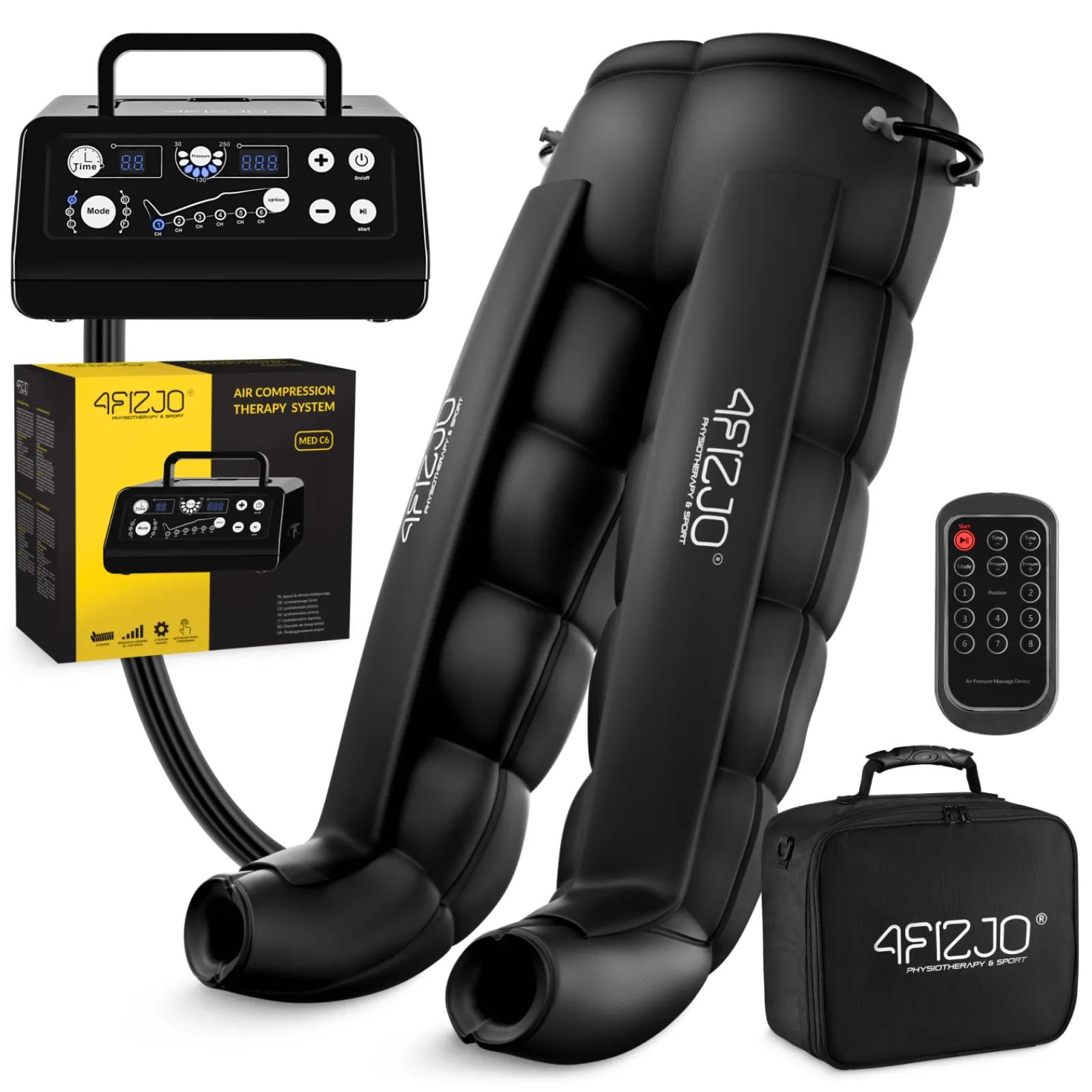 4FIZJO Aparat do drenażu limfatycznego Air Compression Therapy System MED C6 rozm. uniwersalny