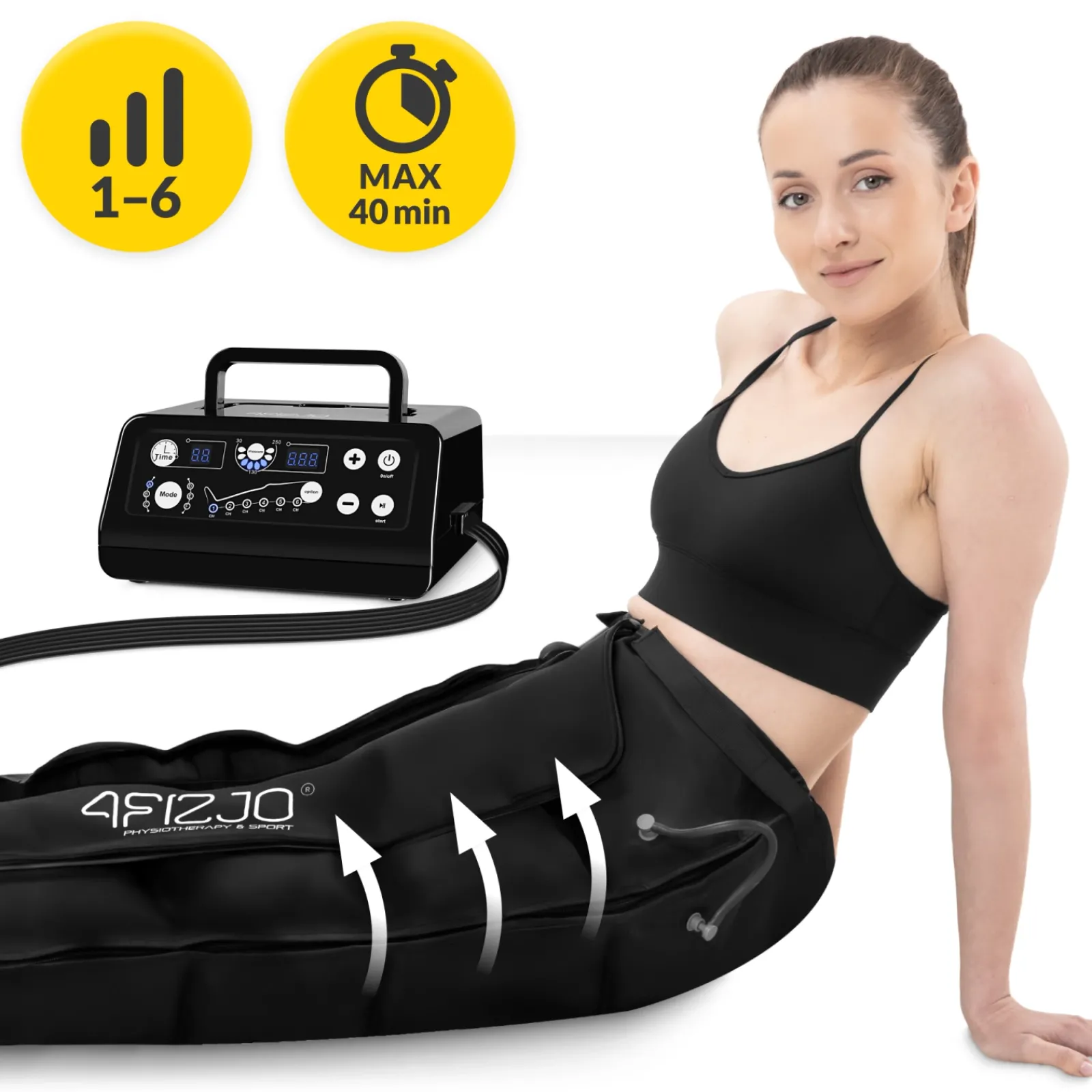 4FIZJO Aparat do drenażu limfatycznego Air Compression Therapy System MED C6 rozm. uniwersalny