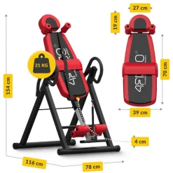 4FIZJO Ławka grawitacyjna inwersyjna czerwona Discount
