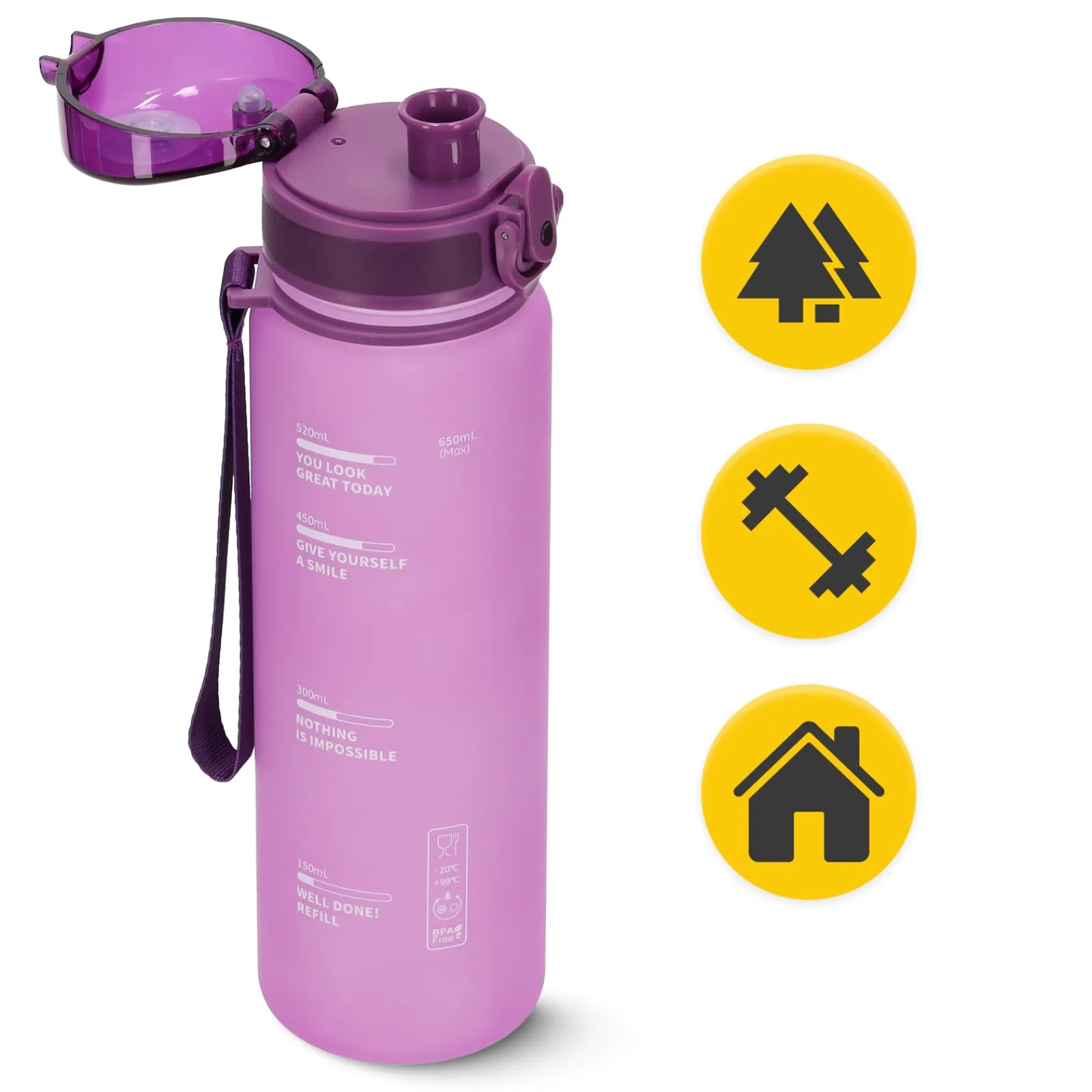 4FIZJO Butelka sportowa na wodę 650 ml różowa Discount