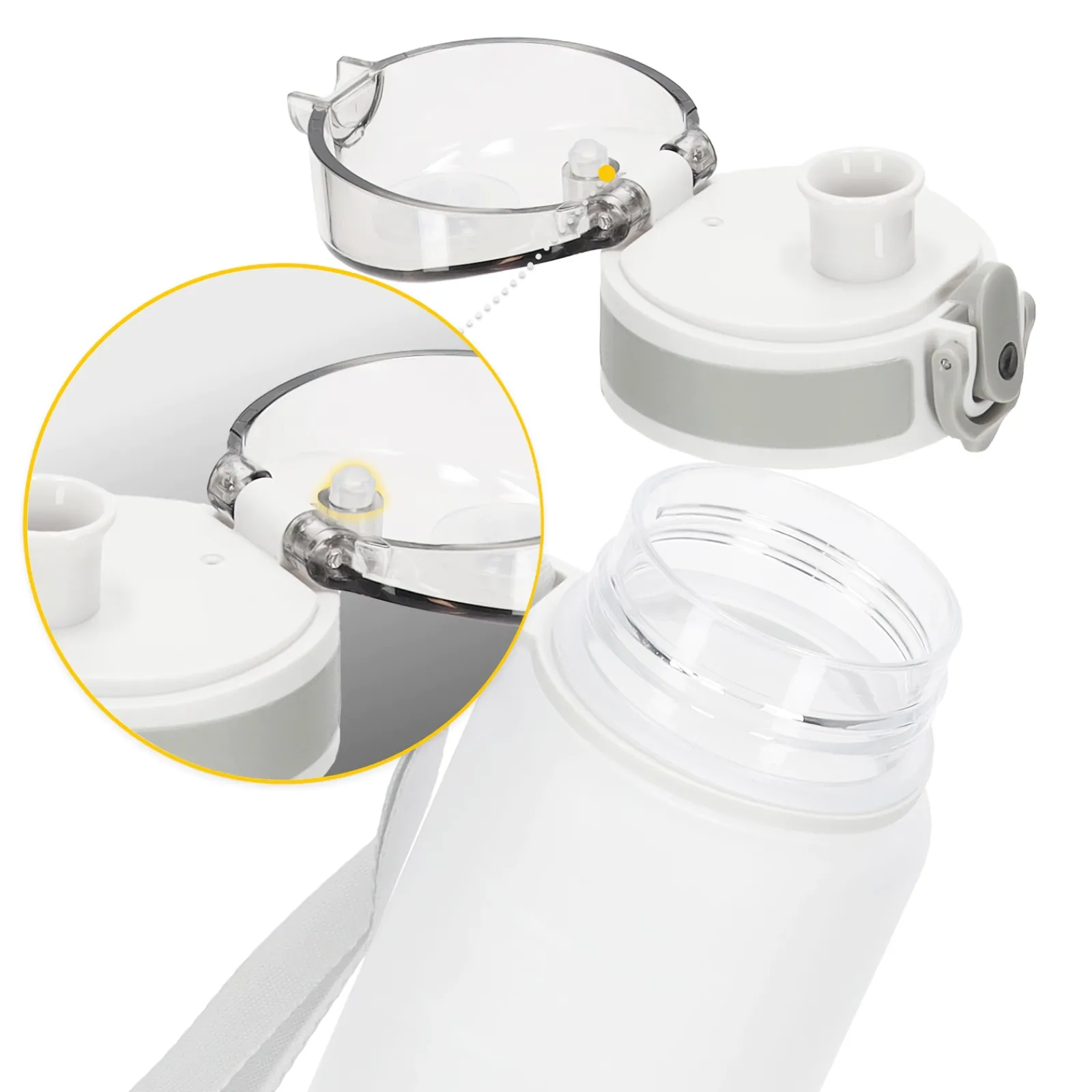 4FIZJO Butelka sportowa na wodę 650 ml szara