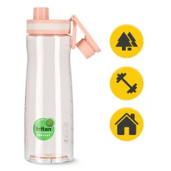 4FIZJO Butelka sportowa na wodę 850 ml różowa New