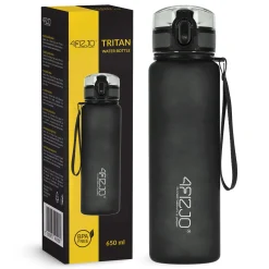 4FIZJO Butelka sportowa na wodę 650 ml czarna