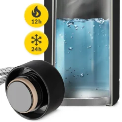 4FIZJO Butelka termiczna 540 ml z paskiem czarna Hot