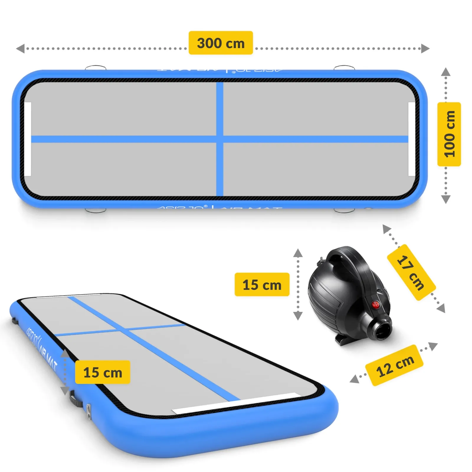 4FIZJO Ścieżka akrobatyczna AIR MAT 3 x 1 x 0,15 m Online