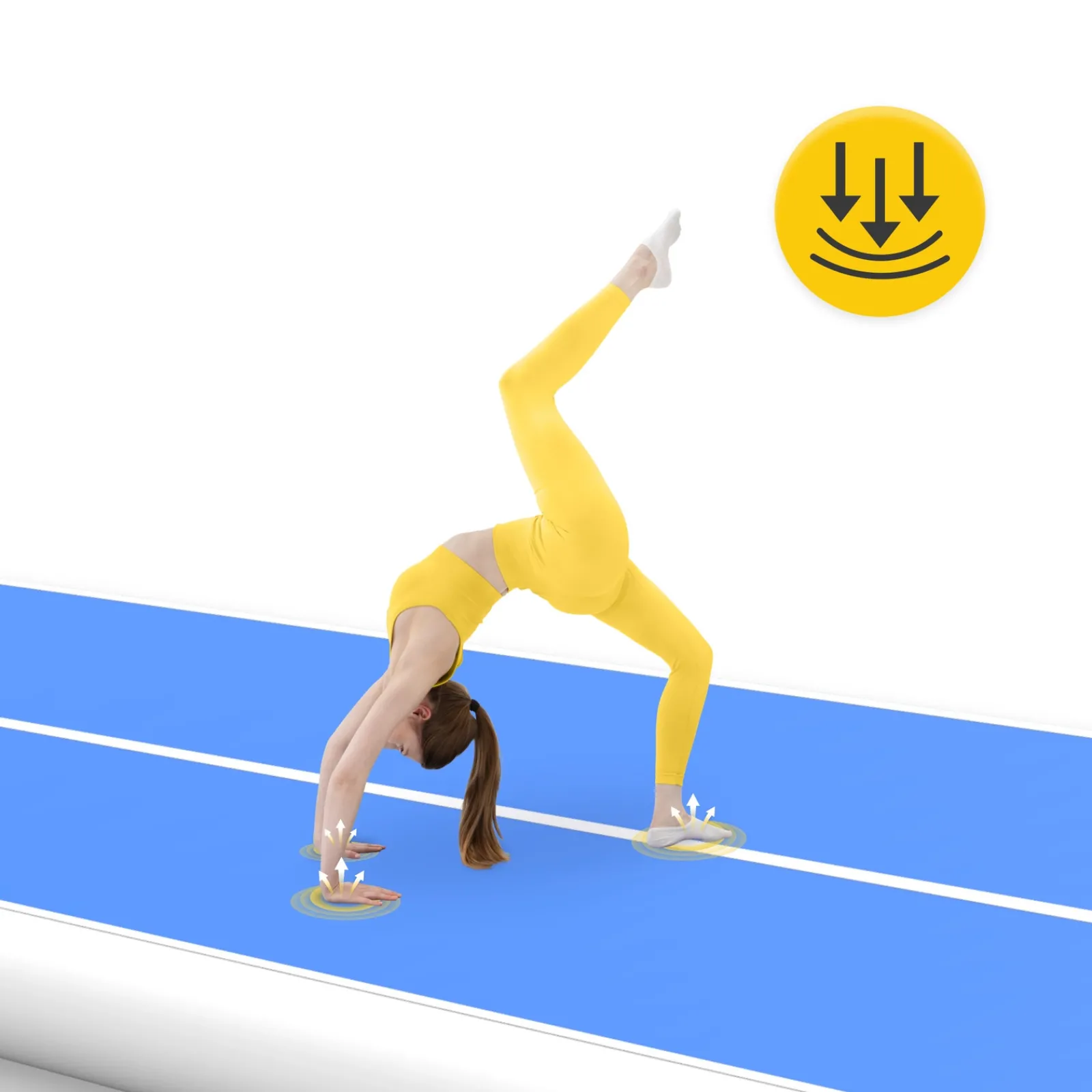 4FIZJO Ścieżka akrobatyczna AIR MAT PRO 10 x 2 x 0,3 m z pompką Clearance