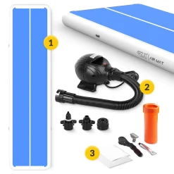 4FIZJO Ścieżka akrobatyczna AIR MAT PRO 8 x 2 x 0,3 m z pompką Discount