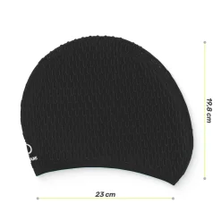 4FIZJO Czepek na basen damski TSUNAMI TEXTURE czarny Clearance