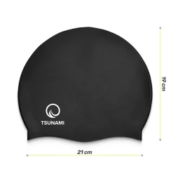 4FIZJO Czepek na basen dla dzieci TSUNAMI czarny