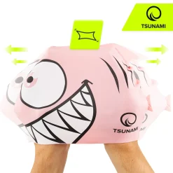 4FIZJO Czepek na basen dla dzieci TSUNAMI SHARK różowy Hot