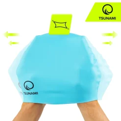 4FIZJO Czepek na basen dla dzieci TSUNAMI niebieski Hot