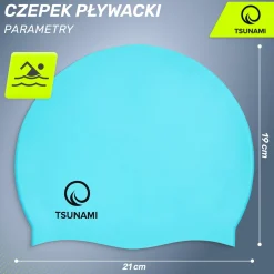4FIZJO Czepek na basen dla dzieci TSUNAMI niebieski Hot