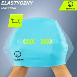 4FIZJO Czepek na basen dla dzieci TSUNAMI niebieski Hot