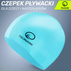 4FIZJO Czepek na basen dla dzieci TSUNAMI niebieski Hot