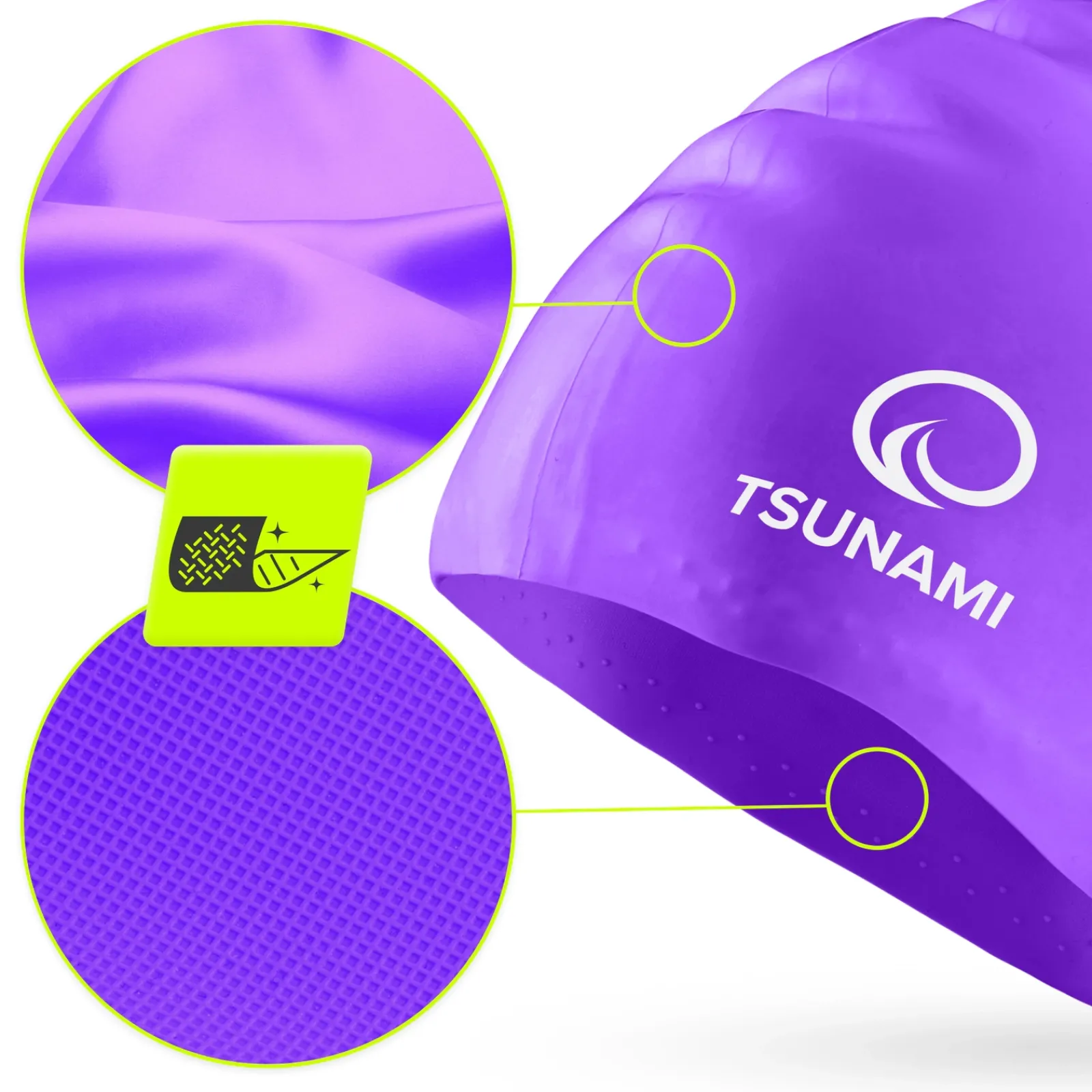 4FIZJO Czepek na basen unisex TSUNAMI fioletowy Discount