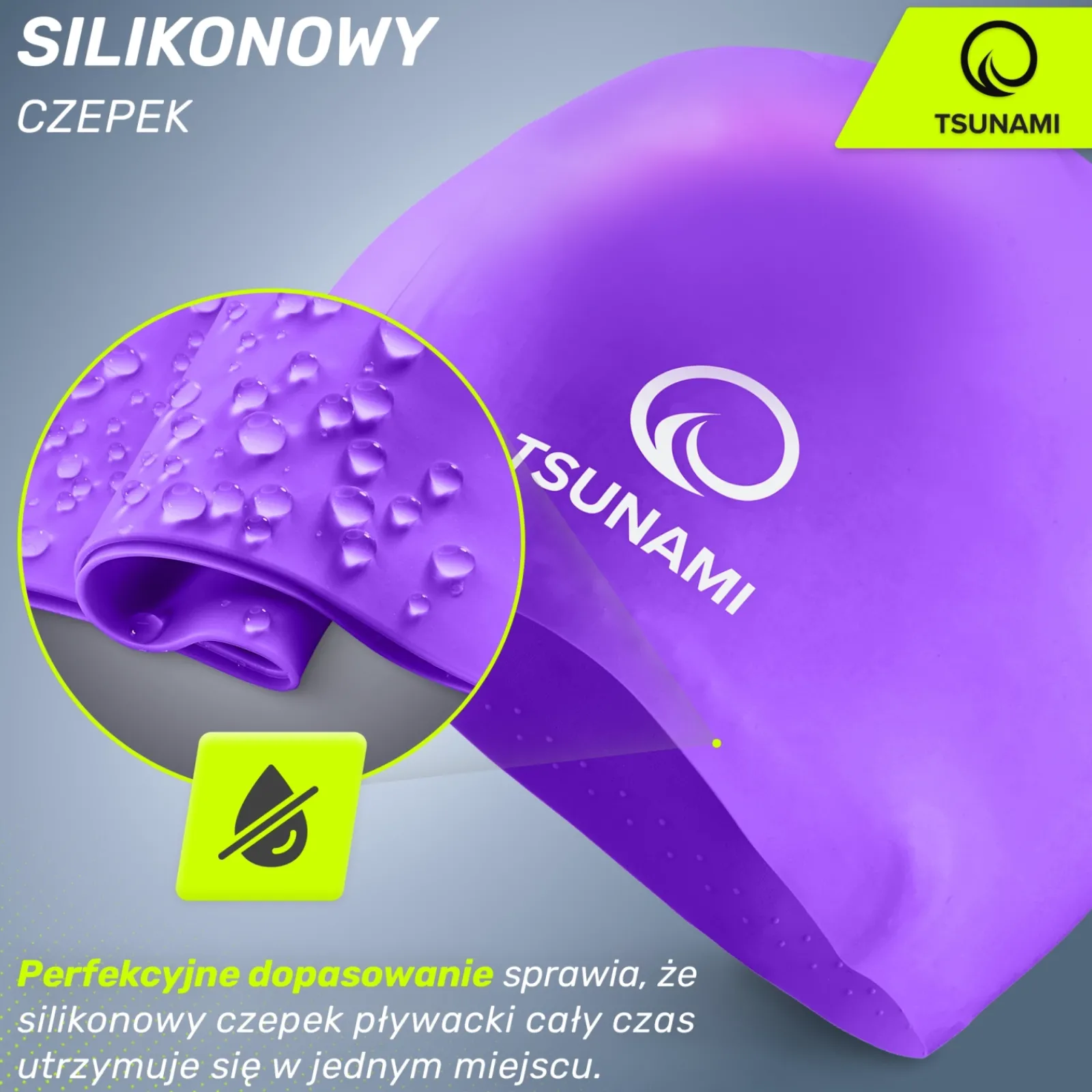 4FIZJO Czepek na basen unisex TSUNAMI fioletowy Discount