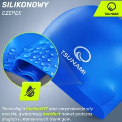 4FIZJO Czepek na basen unisex TSUNAMI PRO niebieski Sale
