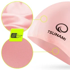 4FIZJO Czepek na basen unisex TSUNAMI różowy Outlet