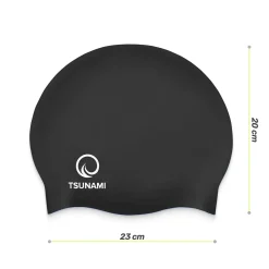 4FIZJO Czepek na basen unisex TSUNAMI PRO czarny Hot