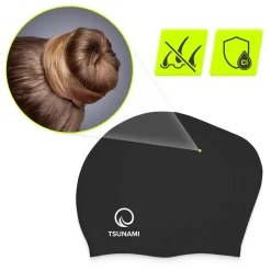 4FIZJO Czepek na basen unisex TSUNAMI czarny Hot