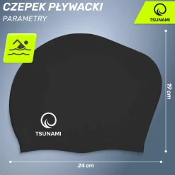 4FIZJO Czepek na basen unisex TSUNAMI czarny Hot