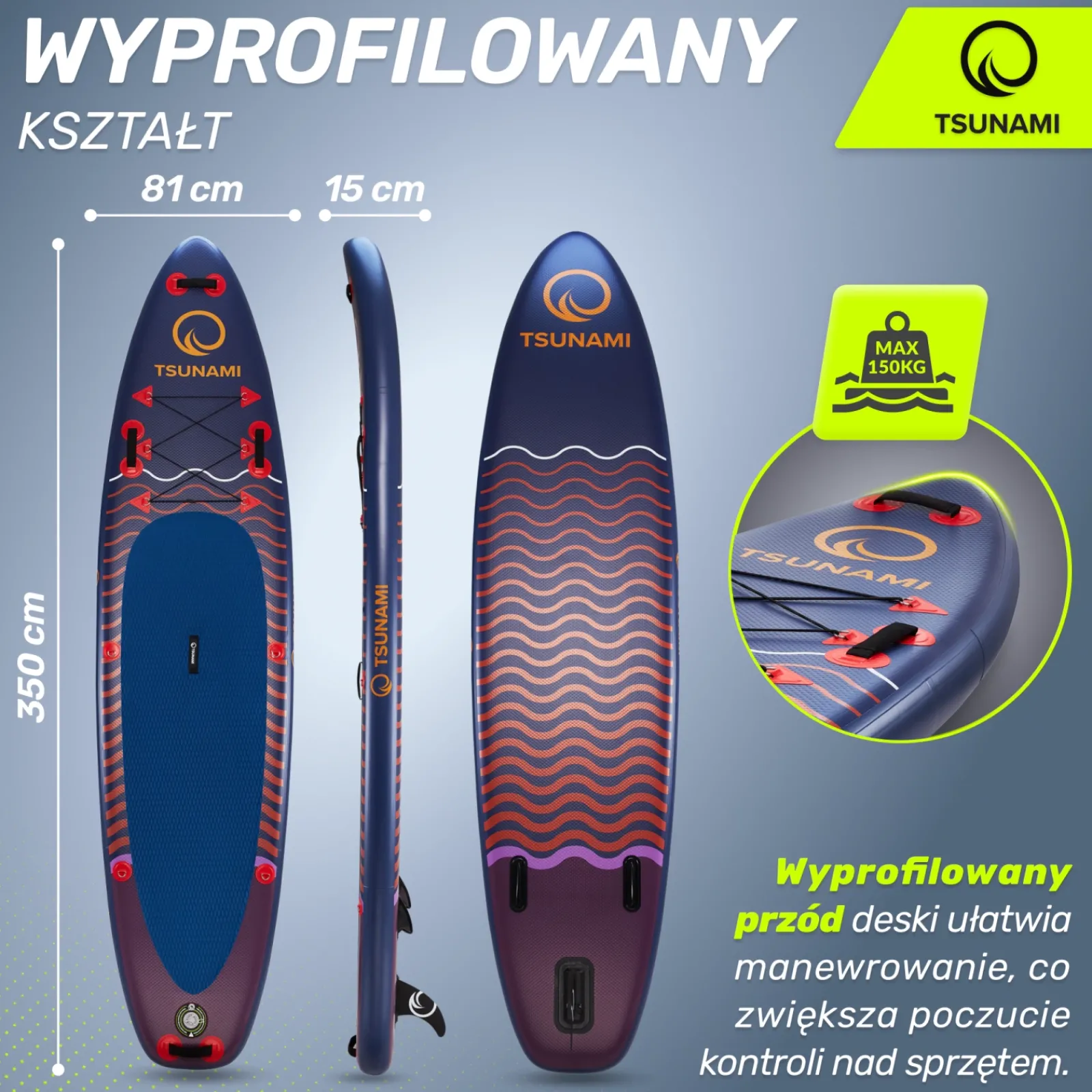 4FIZJO Deska SUP TSUNAMI paddle board 350 cm T05