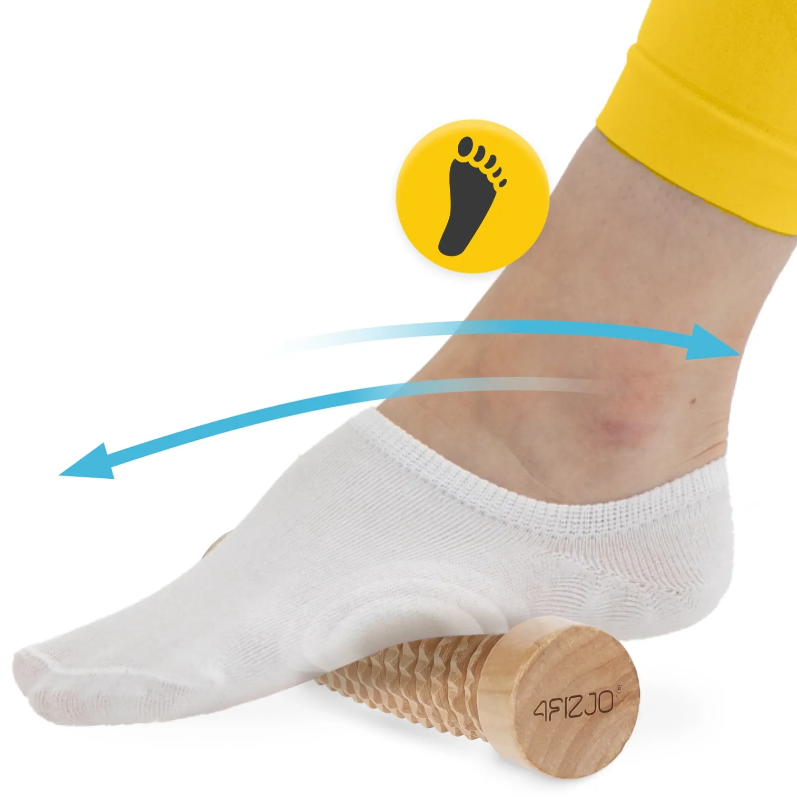 4FIZJO Drewniany wałek do masażu ciała Best