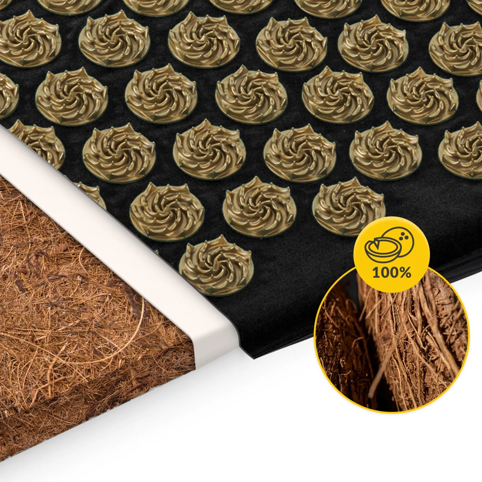 4FIZJO ECO Mata do akupresury z poduszką XL czarna Outlet