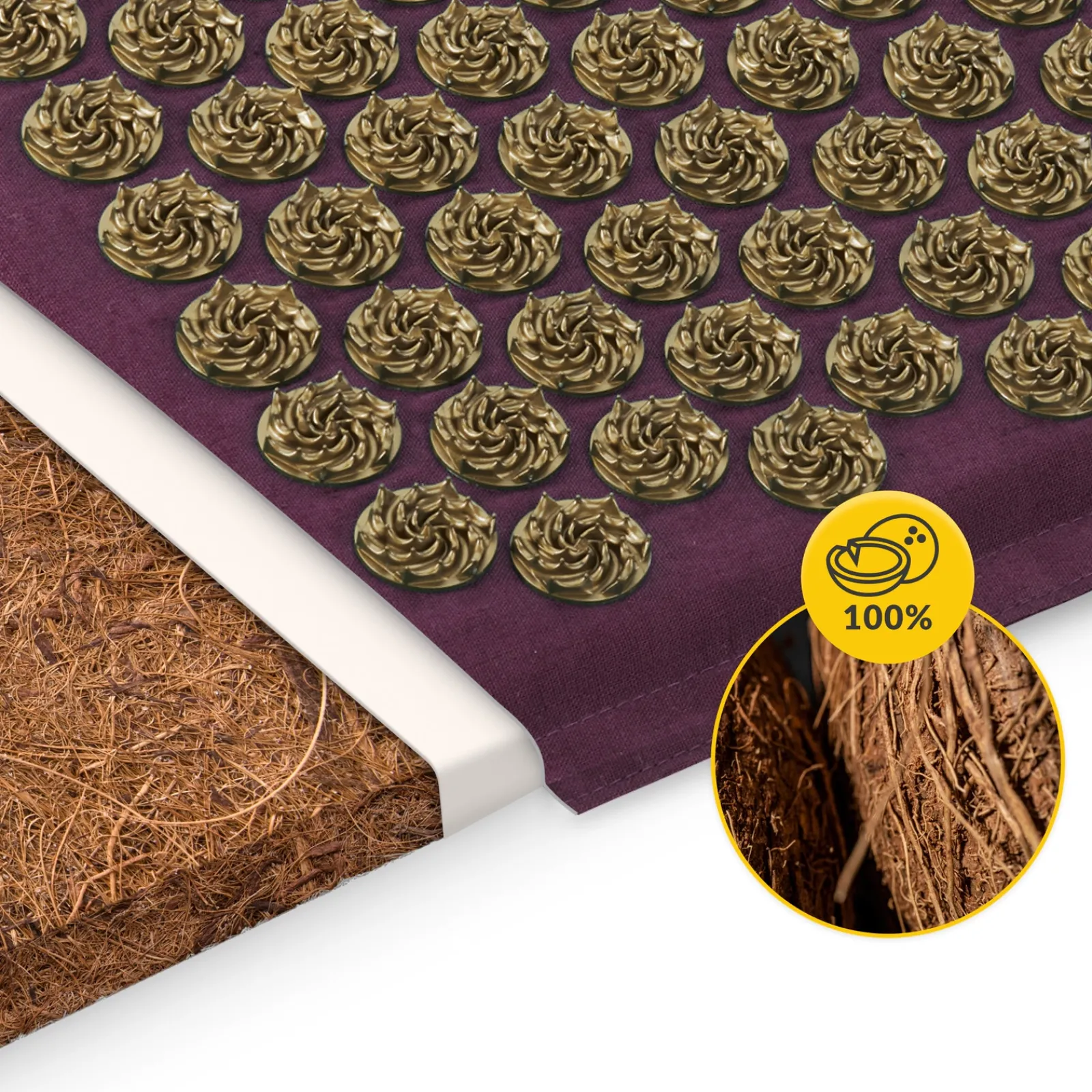 4FIZJO ECO Mata do akupresury z łuskami gryki i kokosem fioletowa Sale