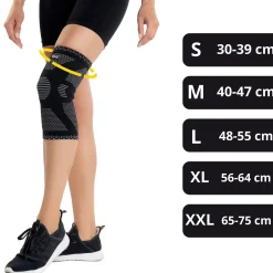 4FIZJO Elastyczna opaska na kolano XL szara Sale