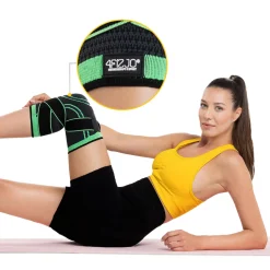 4FIZJO Elastyczny stabilizator na kolano XL Czarny / Zielony Sale