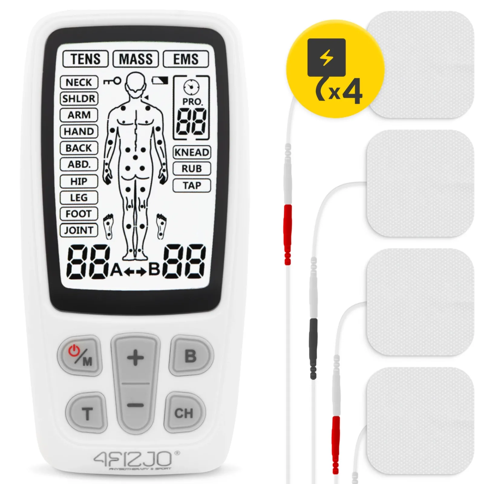 4FIZJO Elektrostymulator mięśni MED+ Hot