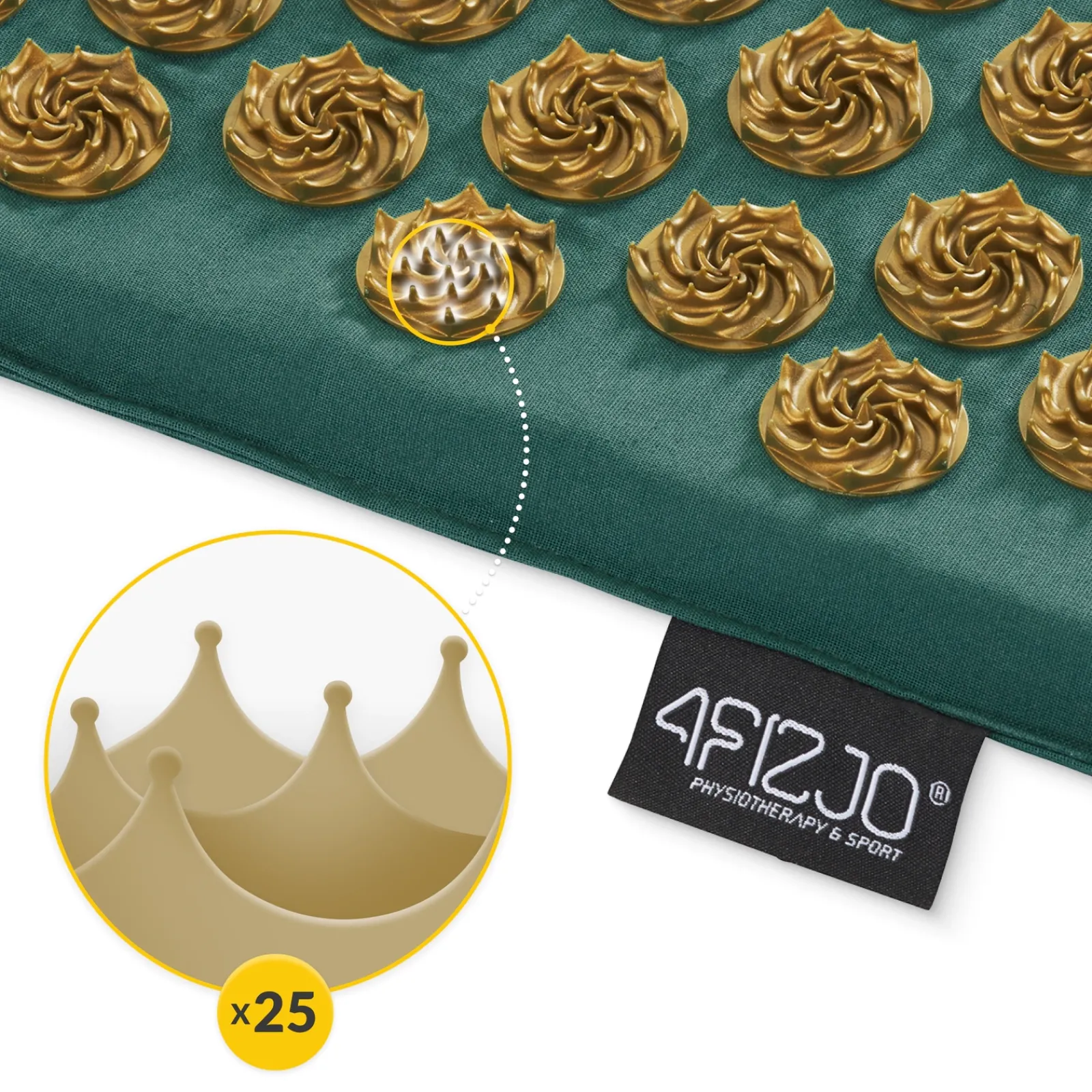 4FIZJO ERGO Mata do akupresury z poduszką zielona Discount