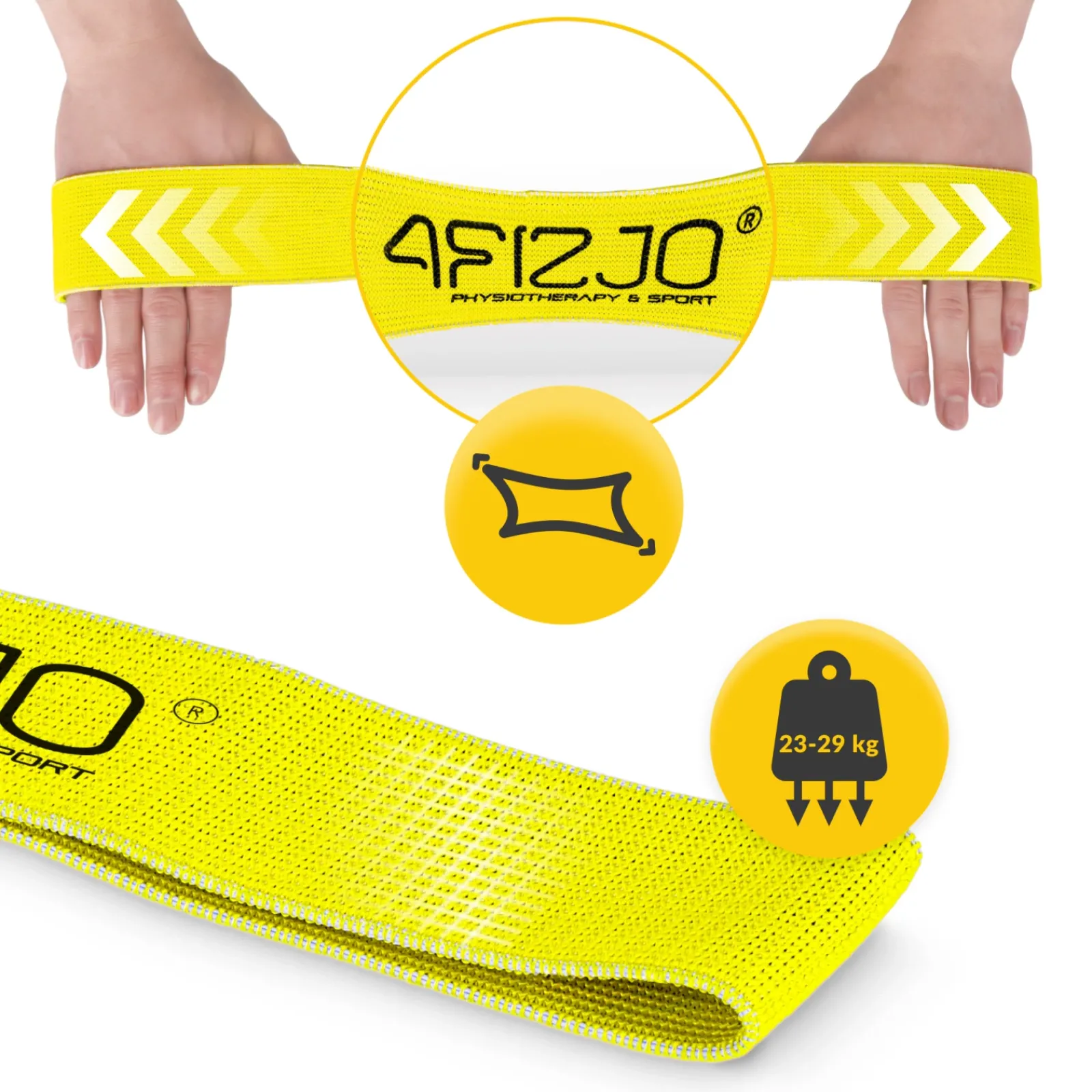 4FIZJO Guma materiałowa do ćwiczeń FLEX BAND 23-29 kg Hot