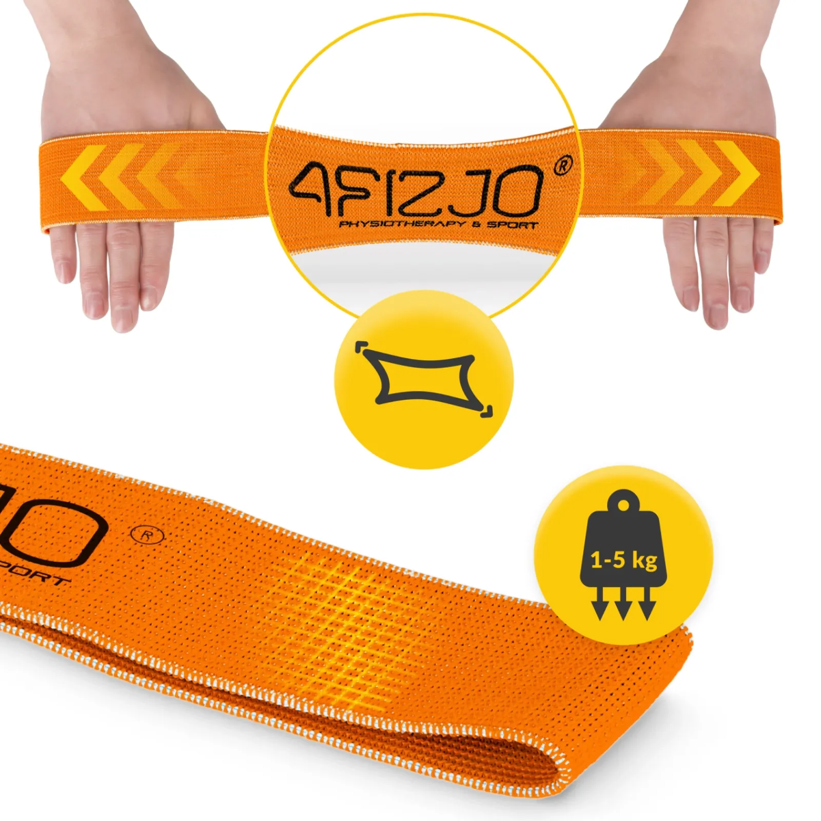 4FIZJO Guma materiałowa do ćwiczeń FLEX BAND 1-5 kg Best