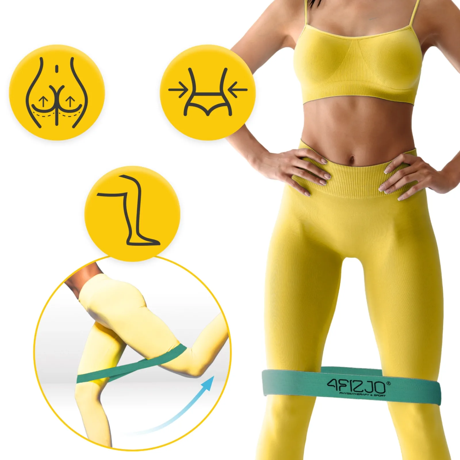 4FIZJO Guma materiałowa do ćwiczeń FLEX BAND 5-10 kg Best