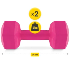4FIZJO Hantelki bitumiczne do ćwiczeń 2 x 1 kg Online