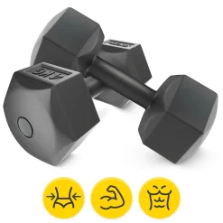 4FIZJO Hantelki bitumiczne do ćwiczeń 2 x 4 kg Outlet