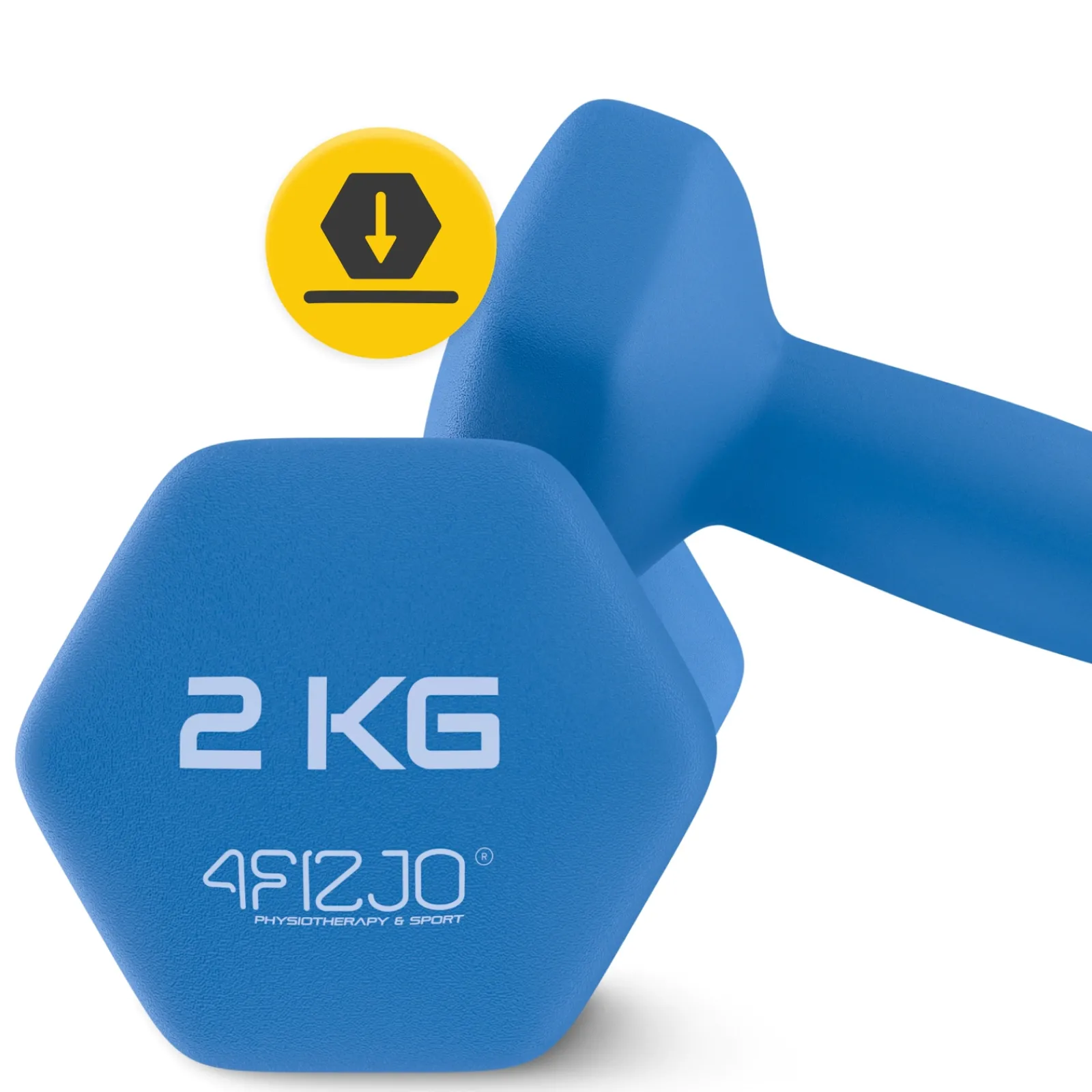 4FIZJO Hantelki żeliwne do ćwiczeń Classic 2 x 2 kg Clearance