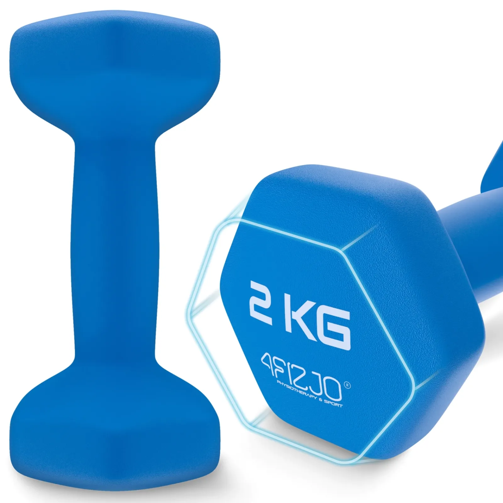 4FIZJO Hantelki żeliwne do ćwiczeń Classic 2 x 2 kg Clearance