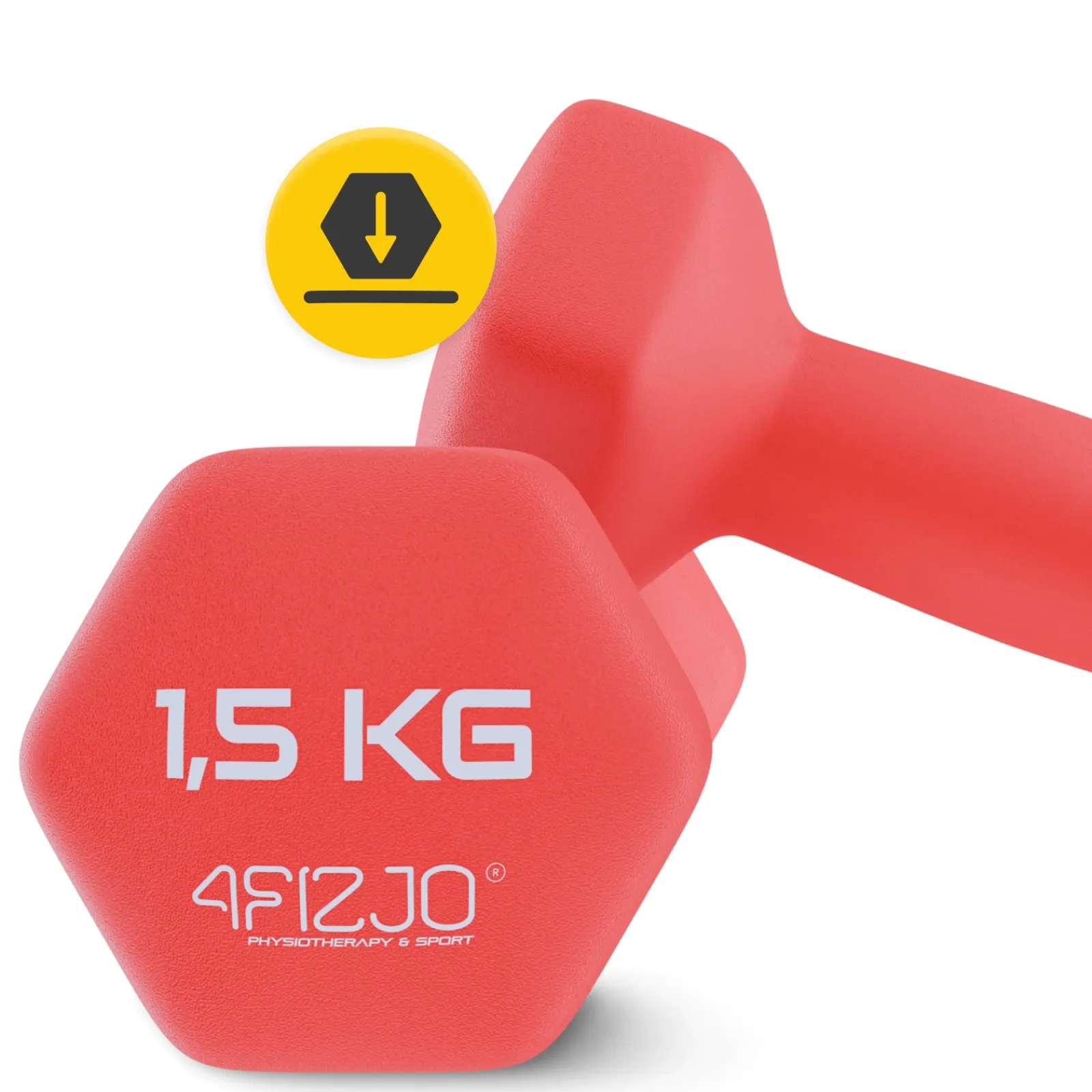 4FIZJO Hantelki żeliwne do ćwiczeń Classic 2 x 1,5 kg Hot