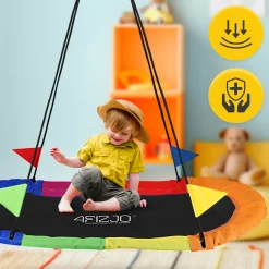 4FIZJO Huśtawka ogrodowa Bocianie Gniazdo dla dzieci 165 cm Wielokolorowy Online