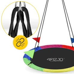 4FIZJO Huśtawka ogrodowa dla dzieci XXL Bocianie Gniazdo 120 cm Wielokolorowy Online