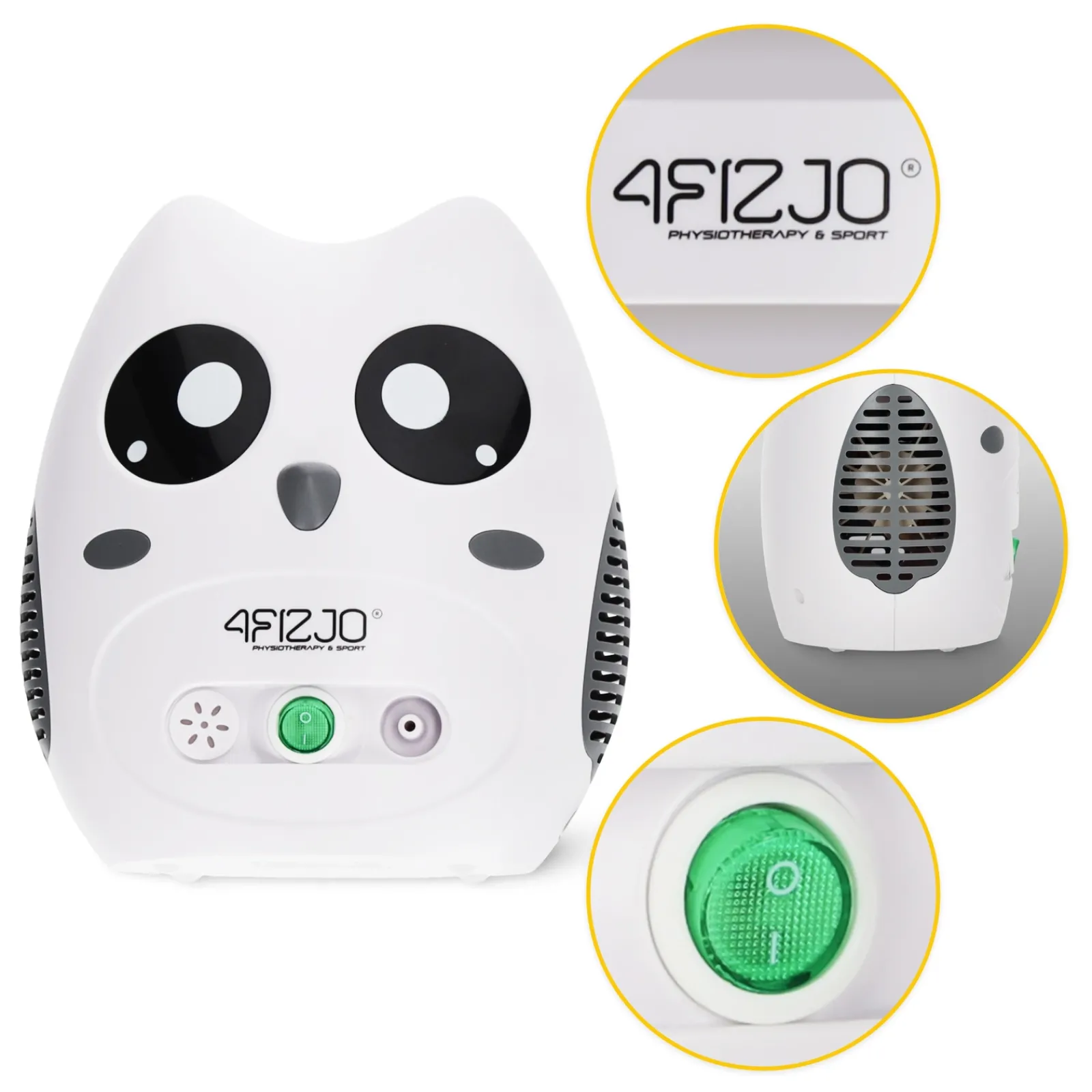 4FIZJO Inhalator nebulizator dla dzieci KID SOWA Hot