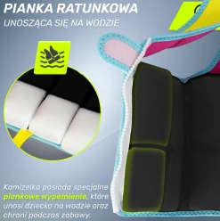 4FIZJO Kamizelka do pływania dla dzieci 3-6 lat TSUNAMI różowa Różowy