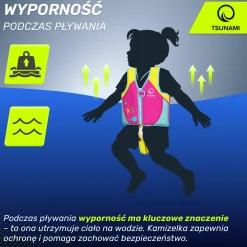 4FIZJO Kamizelka do pływania dla dzieci 2-3 lata TSUNAMI różowa Różowy