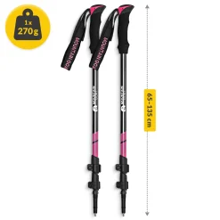 4FIZJO Kije trekkingowe do nordic walking PEAK+ różowe Discount