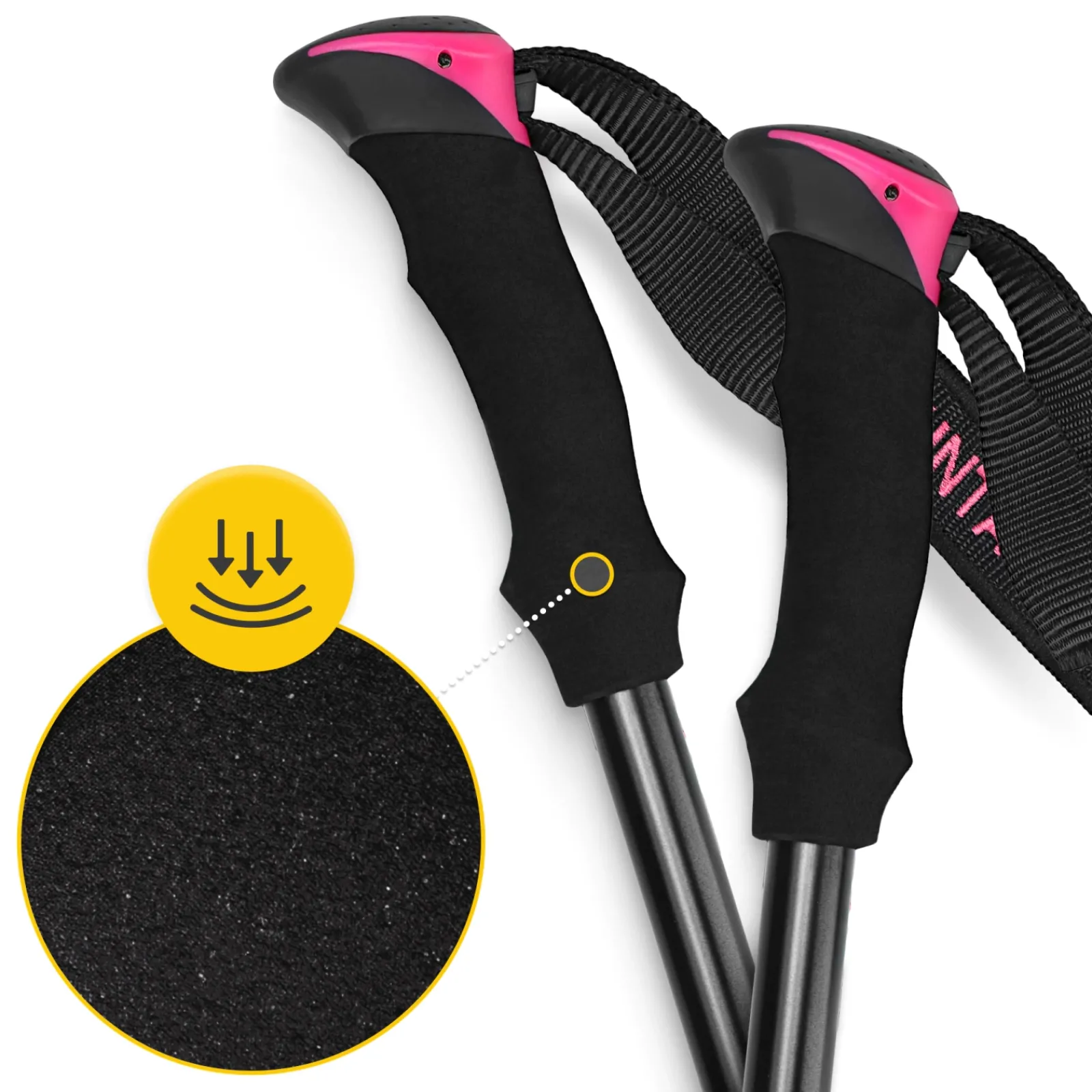 4FIZJO Kije trekkingowe do nordic walking PEAK+ różowe Discount
