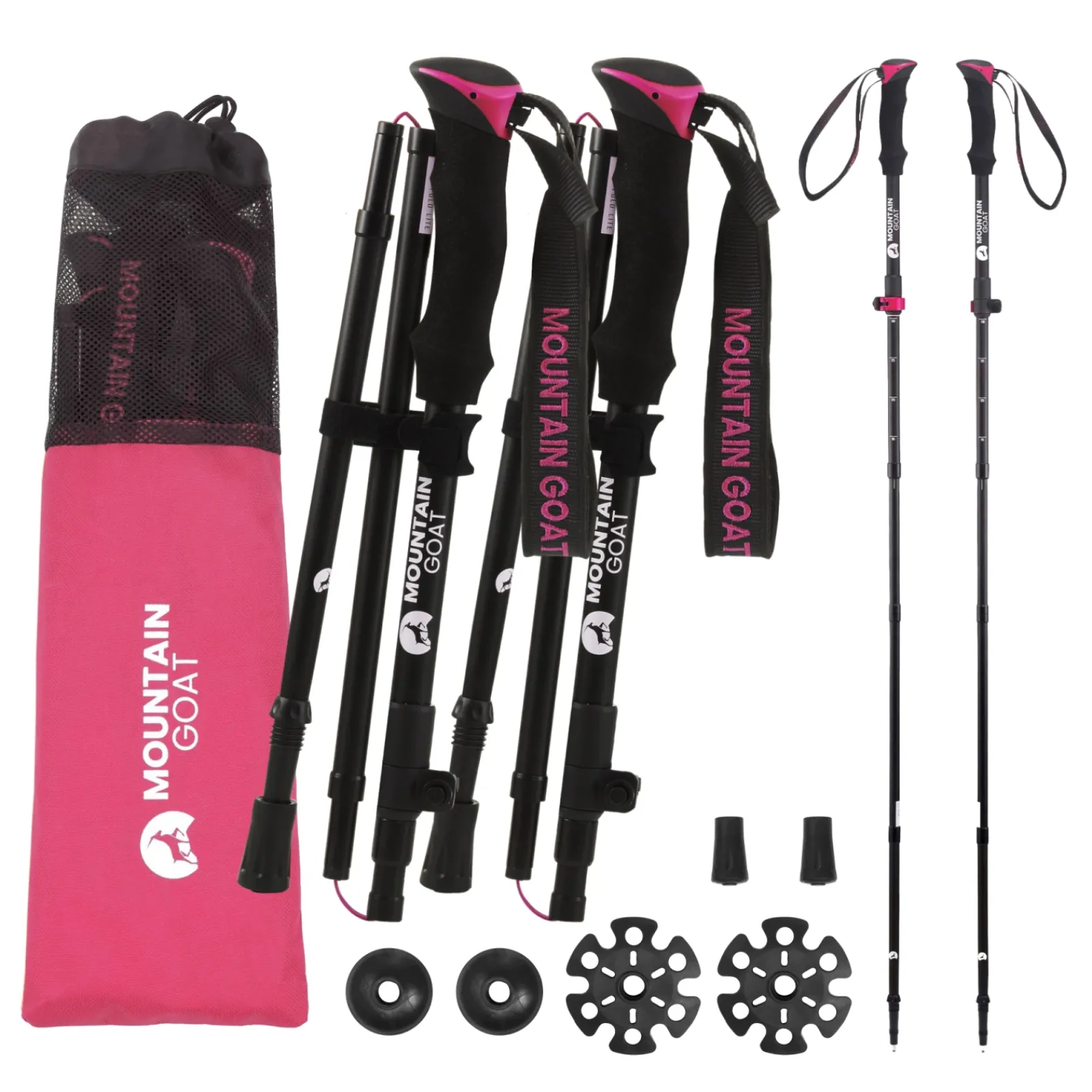 4FIZJO Kije trekkingowe do nordic walking PRO+ różowe Discount