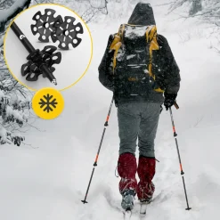 4FIZJO Kije trekkingowe do nordic walking PEAK+ pomarańczowe Hot
